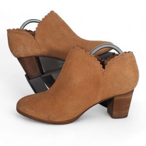 Jack Rogers Marianne Suede Ankle Booties Tan Women's 10M